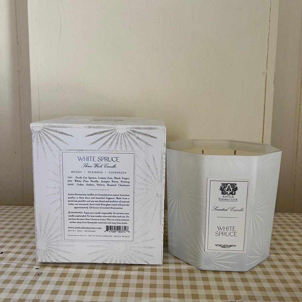 Antica Farmacista White Spruce Three-Wick Candle - Picture 2 of 3